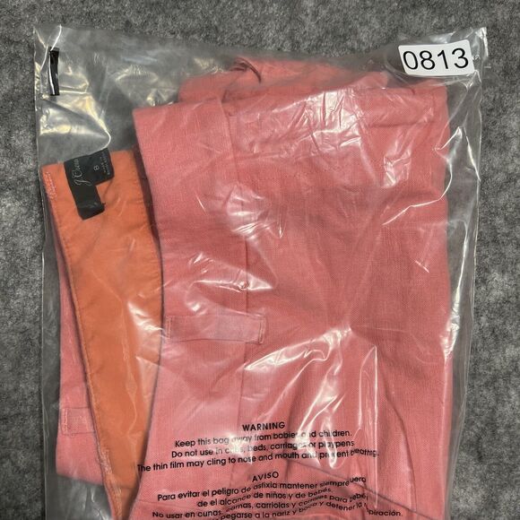 J. Crew Linen Scalloped Chino Shorts Women's 8 Pink Breathable - Picture 16 of 16